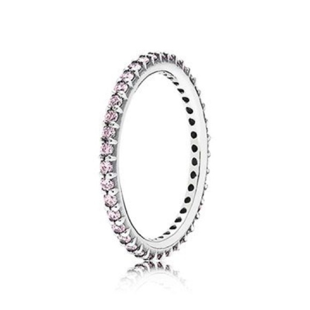 Pink pandora ring size 6